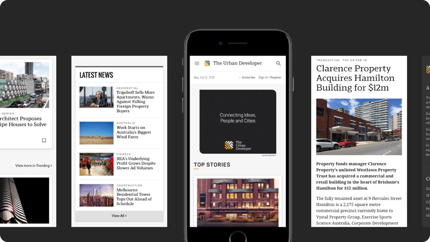 The Urban Developer website pages